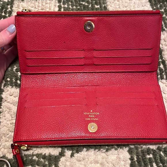 LOUIS VUITTON Adele Wallet Monogram Empreinte Leather Cerise - Picture 5 of 7